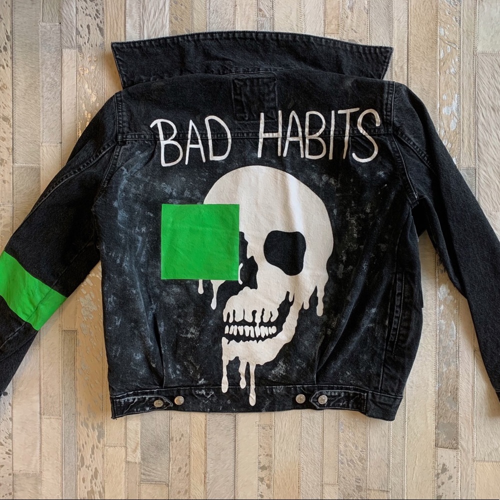 Hand painted jacket. Original Design.
